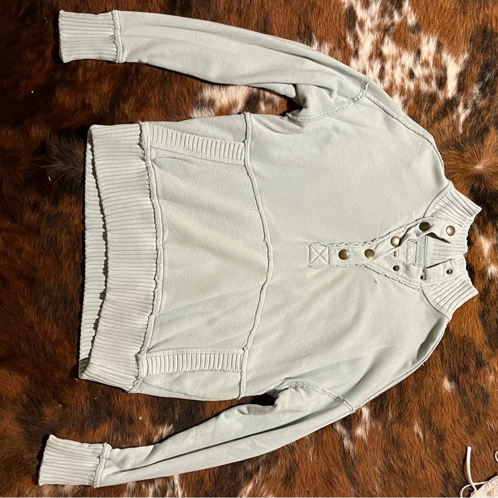Women's Cream Sweater with Button Detail